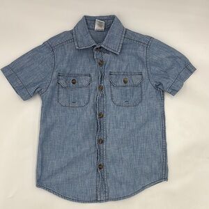 Gymboree Boys Button-Down Chambray Short Sleeve Shirt